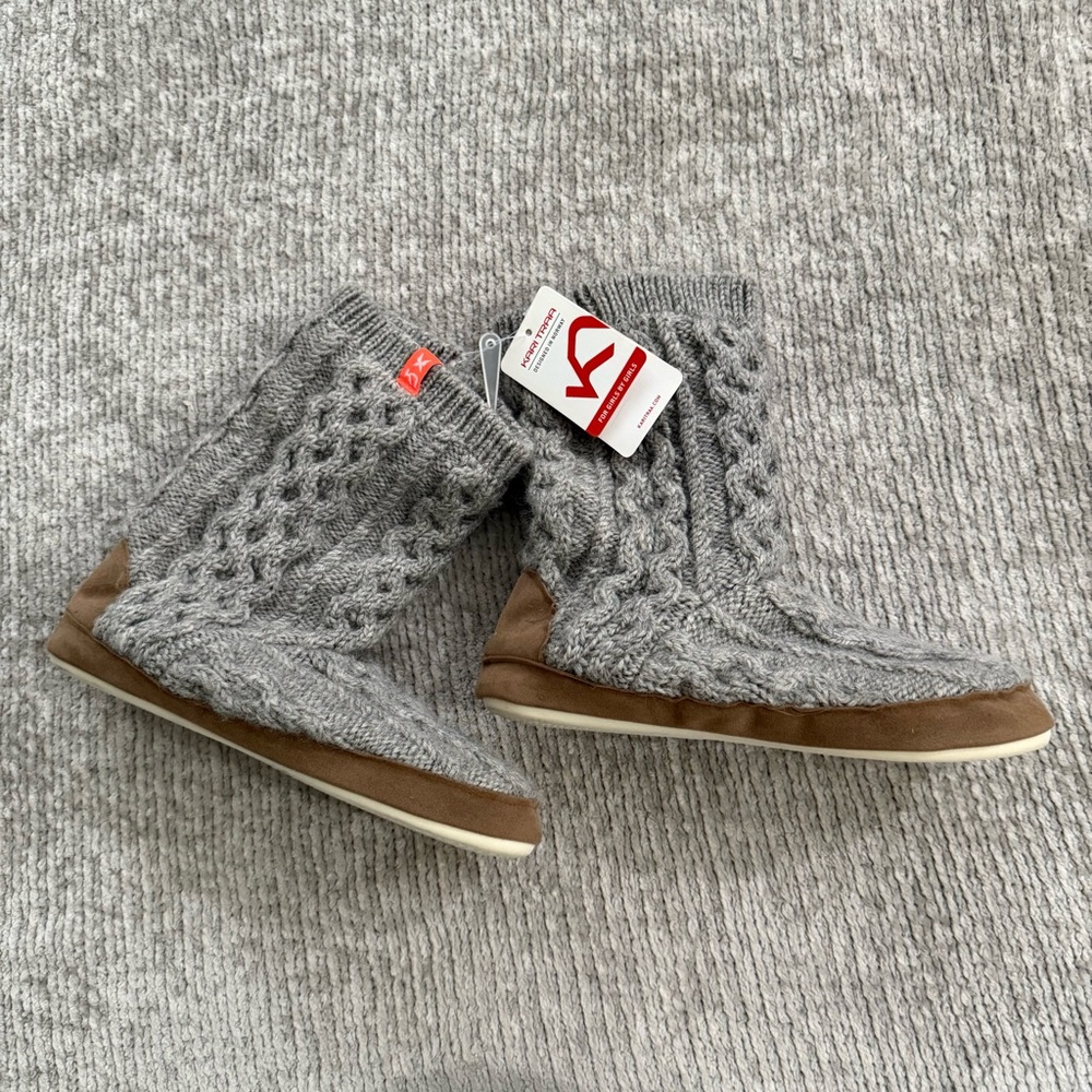 Kari Traa Molster Wool‎ Knit Slippers Gray EU 37 Cozy Nordic